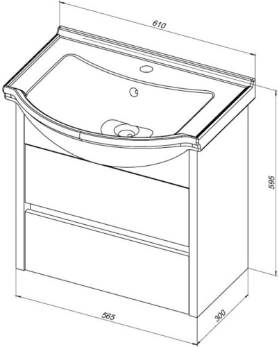 Тумба под раковину Aquanet Сидней 60 белый