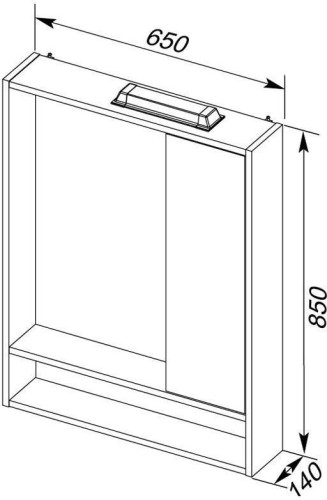 Зеркало-шкаф Aquanet Коста 65 белый