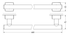 Штанга для полотенца 60 cm (хром) (FBS) ESP 032