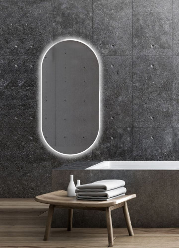 Xpertials CELIA, овальное зеркало 45х90 см с LED подсветкой: датчик вкл/выкл подсветки с диммером