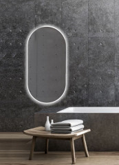 Xpertials CELIA, овальное зеркало 45х90 см с LED подсветкой: датчик вкл/выкл подсветки с диммером