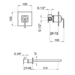 Смеситель для раковины Webert Wolo WO830607015, хром