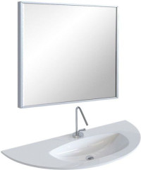 Зеркало De Aqua Сильвер 10075 серебро (без фацета)