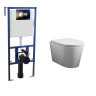 Комплект унитаза Bauedge BK0001-HQ с инсталляцией Nova NV4501 и кнопкой Nova NV7316