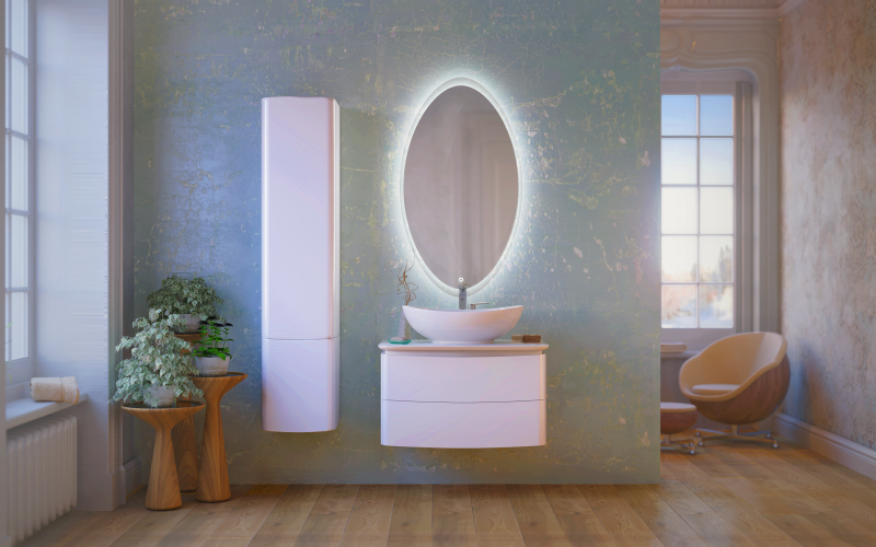 Зеркало RAVAL Moon 60 с подсветкой (Moo.02.60/W)