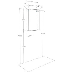 Зеркало-шкаф AQUATON Кантри 55 Дуб верона (1A257702AHB20)