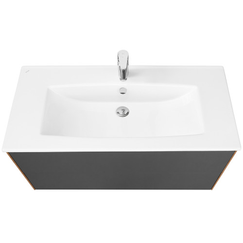 Тумба под раковину AQUATON Сохо 100 подвесная, Слэйт\Галька серая (1A258201AJ9A0)