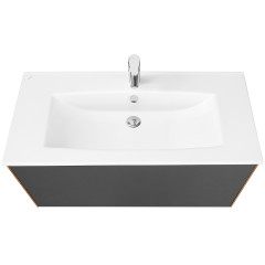 Тумба под раковину AQUATON Сохо 100 подвесная, Слэйт\Галька серая (1A258201AJ9A0)