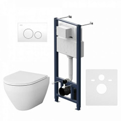 Инсталляция c унитазом AM.PM Spirit 2.0 IS49001.701700 с сиденьем микролифт и клавишей