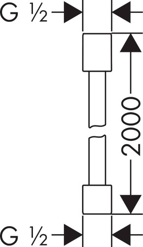 Душевой шланг Axor Starck 200 см, хром (28284000)