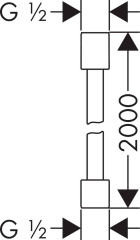 Душевой шланг Axor Starck 200 см, хром (28284000)