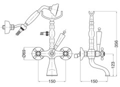 Смеситель Bugnatese Revival 402