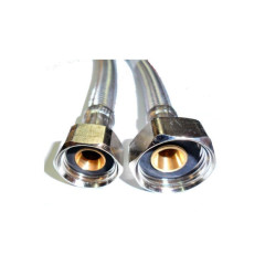 Гибкая подводка Tucai в стальной оплетке, 30 см, 3/8&quot;-1/2&quot;, вн. - вн. (5808)