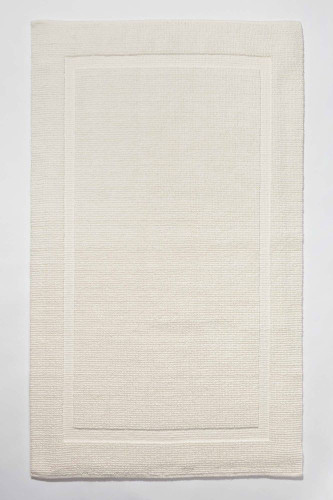 Batex Avani, двухсторонний прямоугольный коврик из 100% биохлопка, размер 60x100 см, цвет кремовый