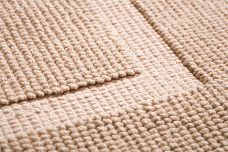 Batex Avani, двухсторонний прямоугольный коврик из 100% биохлопка, размер 60x100 см, цвет кремовый