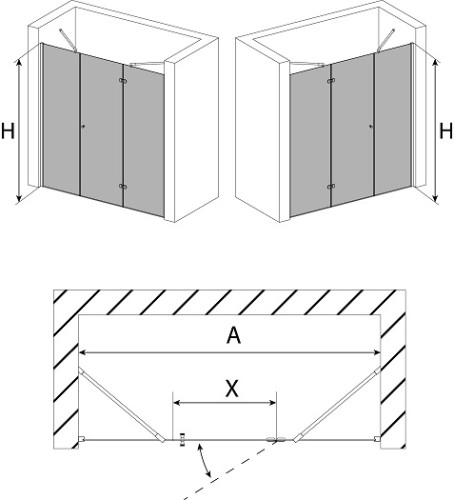 Душевая дверь AVEK AQUA C 10415 170x190