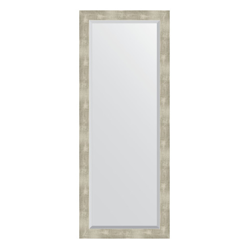 Зеркало настенное с фацетом EVOFORM в багетной раме алюминий, 56х141 см, BY 1169