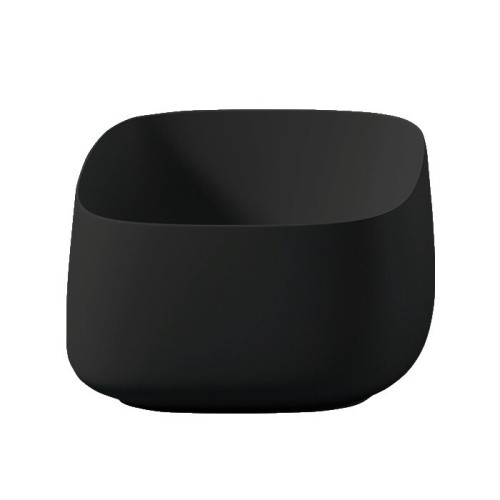 Раковина Artceram Cognac Quadro 430*430*225 отверстия для смесителя-отсутствуют черный глянцевый