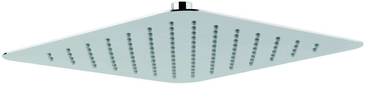 Emmevi, душевая квадратная ультраплоская антикальковая головка из нержавеющей стали 300х300 мм, подключение 1/2", цвет хром