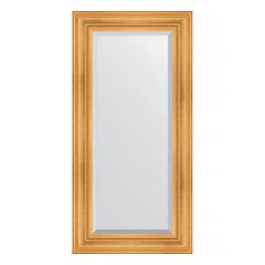 Зеркало настенное с фацетом EVOFORM в багетной раме травленое золото, 59х119 см, BY 3496