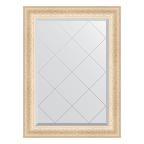 Зеркало настенное с гравировкой EVOFORM в багетной раме старый гипс, 65х87 см, BY 4097