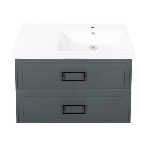 Тумба под раковину подвесная La Fenice Cubo TWIN FNC-01-CUB-G-90-2, серо-зеленая