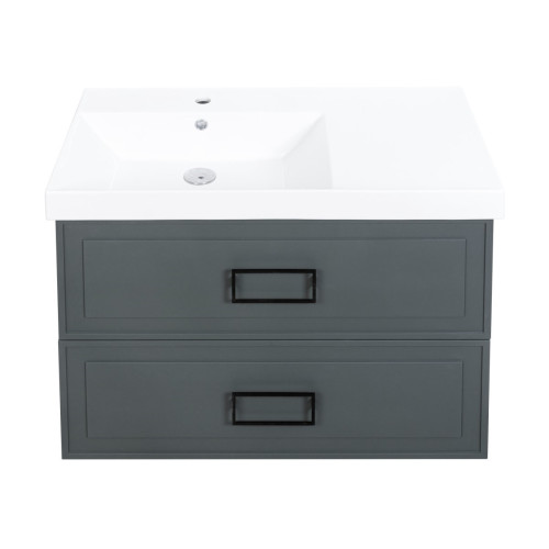 Тумба под раковину подвесная La Fenice Cubo TWIN FNC-01-CUB-G-90-2, серо-зеленая