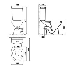 CREAVIT PITTA Унитаз PA310.00100