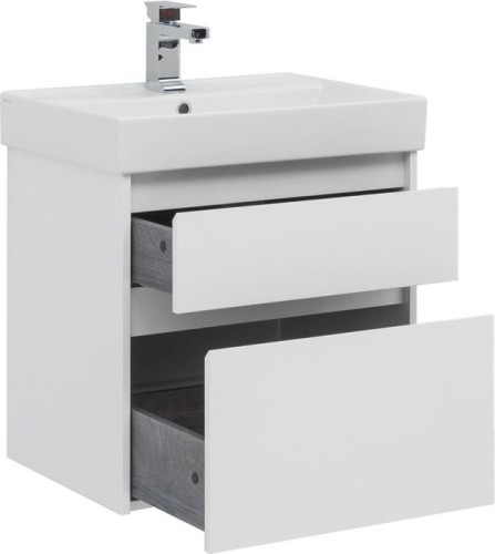 Тумба с раковиной Aquanet Nova Lite 60 белый (2 ящика)