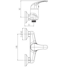 Смеситель для душа ESKO RIGA (RG 80)