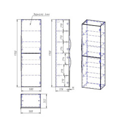 Зеркальный шкаф Alvaro Banos Alma 50 R/L
