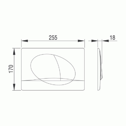 Кнопка смыва Pestan Play 25.5х1.8х17 для инсталляции, пластик, цвет Белый (40006357)