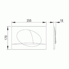 Кнопка смыва Pestan Play 25.5х1.8х17 для инсталляции, пластик, цвет Белый (40006357)