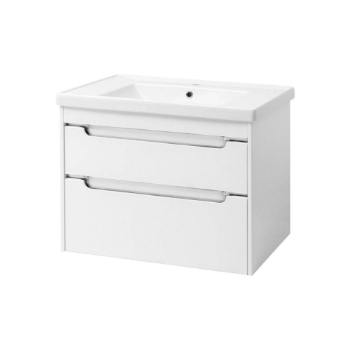 Комплект в ванную Ceruttispa тумба Эмилия white 80 подвесная с умывальником "Кантэ 80"