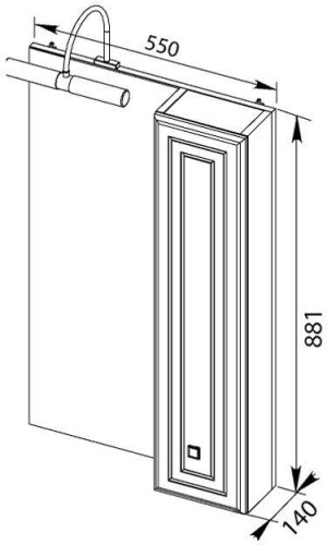 Зеркало-шкаф Aquanet Стайл 55 белый