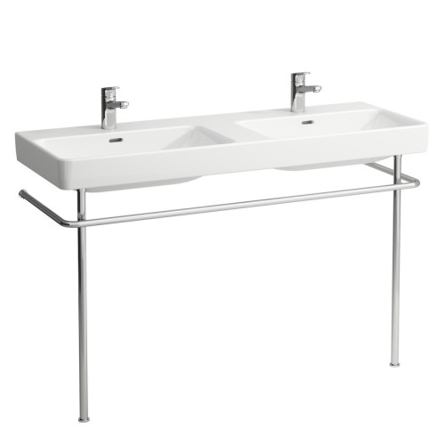 Подвесная раковина Laufen Pro S 130х46,5х9,5 см, без отверстия для смесителя, санфарфор, двойная (8.1496.8.000.109.1)