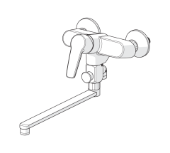 3942Y Saga Смеситель для ванны и душа с поворотным изливом (300 мм)