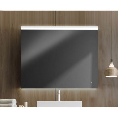 Xpertials CIES, прямоугольное зеркало 100х80 см c LED подсветкой: датчик вкл/выкл подсветки с диммером и датчик антизапотевания, профиль матовый хром