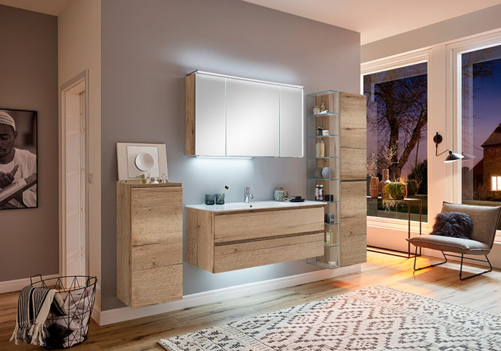 Комплект мебели Marlin 3290fair, 970 мм (2 одинаковых по высоте ящика), цвет дуб натуральный