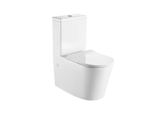 Унитаз-компакт напольный безободковый с бачком AQUATEK ОБЕРОН AQ1273S-00 591*362*820 мм, горизонтальный выпуск, тонкое сиденье с механизмом плавного закрывания, крепеж