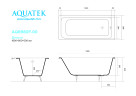 Ванна чугунная эмалированная AQUATEK AQ8980F-00 ДЕЛЬТА 1800x800 мм в комплекте с 4-мя ножками