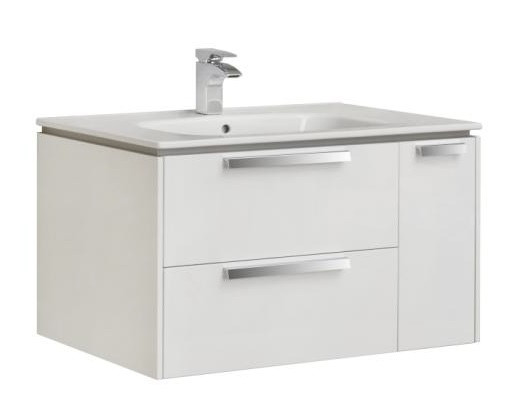 LAGO Модуль д/раковины 800 мм, белый глянец (подходит раковина и зеркал.шк.Victoria Nord)