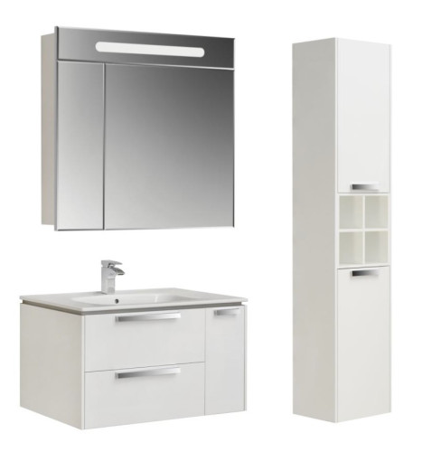 LAGO Модуль д/раковины 800 мм, белый глянец (подходит раковина и зеркал.шк.Victoria Nord)