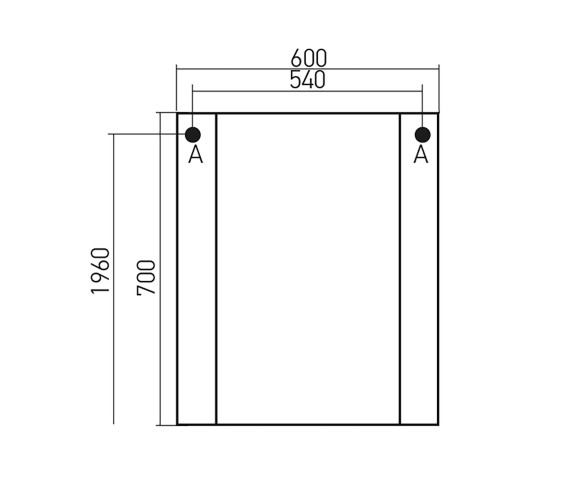 Зеркало без подсветки MIXLINE София-60 с полочкой (512289)