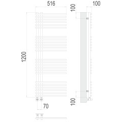 Полотенцесушитель TERMINUS Люкс Астра П24 70х1200 NEW