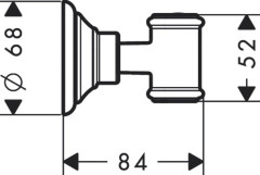 Держатель ручного душа Axor Montreux, шлифованный никель (16325820)