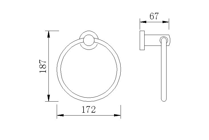 Полотенцедержатель кольцо RUSH Victoria (VI71510)
