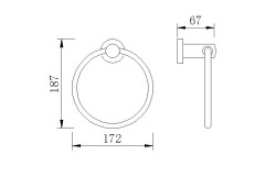 Полотенцедержатель кольцо RUSH Victoria (VI71510)