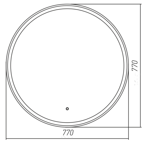 Зеркало AZARIO Perla neo - RGB D770 сенсорный выключатель, мультицвет (LED-00002610)
