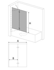 Шторка на ванну Avek Fort B2 10379 80x140